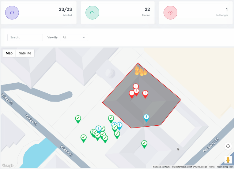 LiveAlert controller dashboard